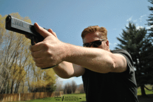 Active shooter training response with pistol