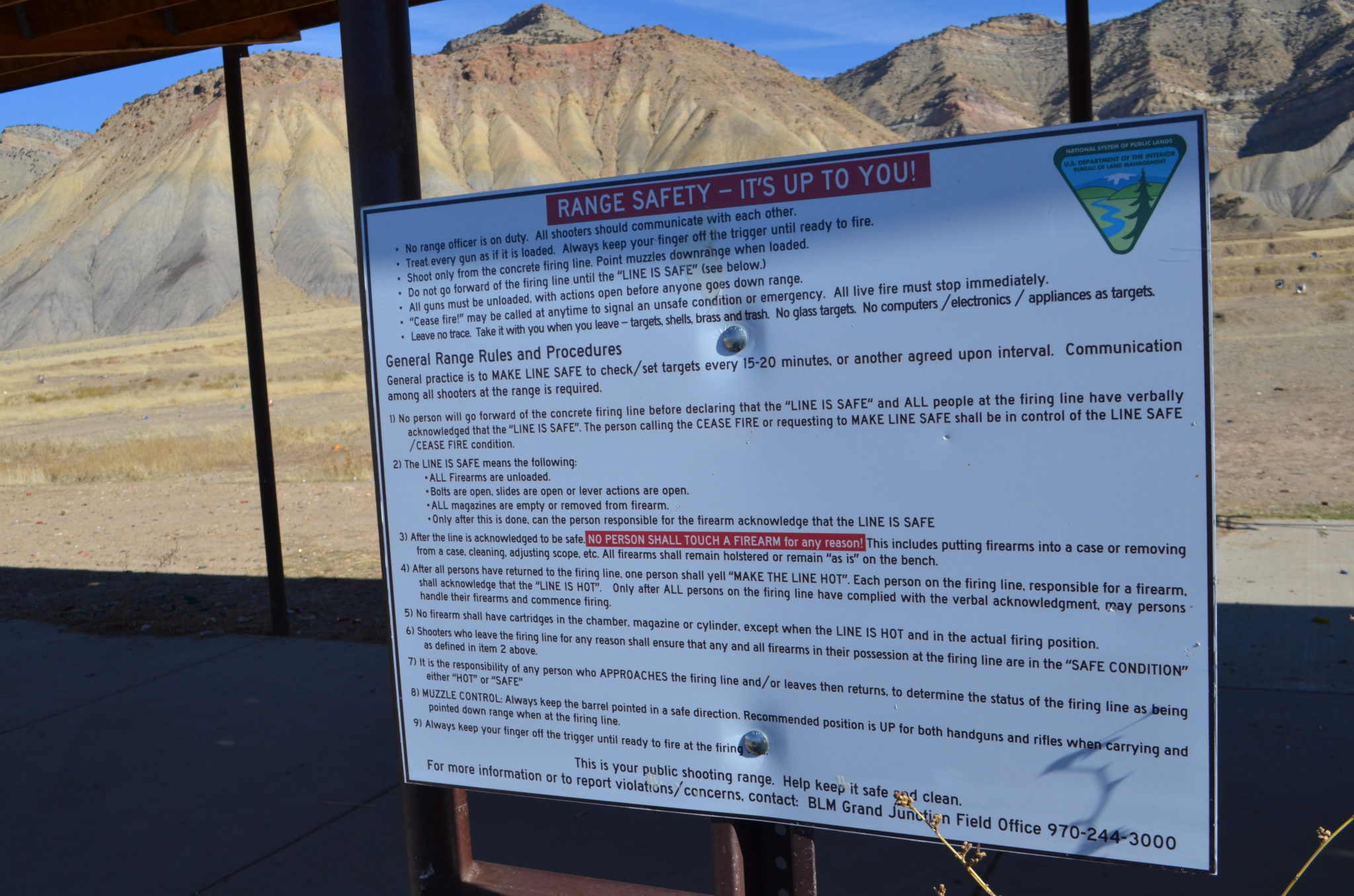 Grand Junction, Colorado BLM Rifle Range Jackson Hole Shooting Experience